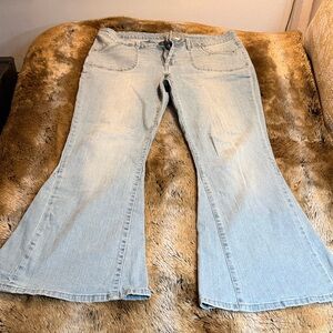 Stylish Light Blue Flare Jeans